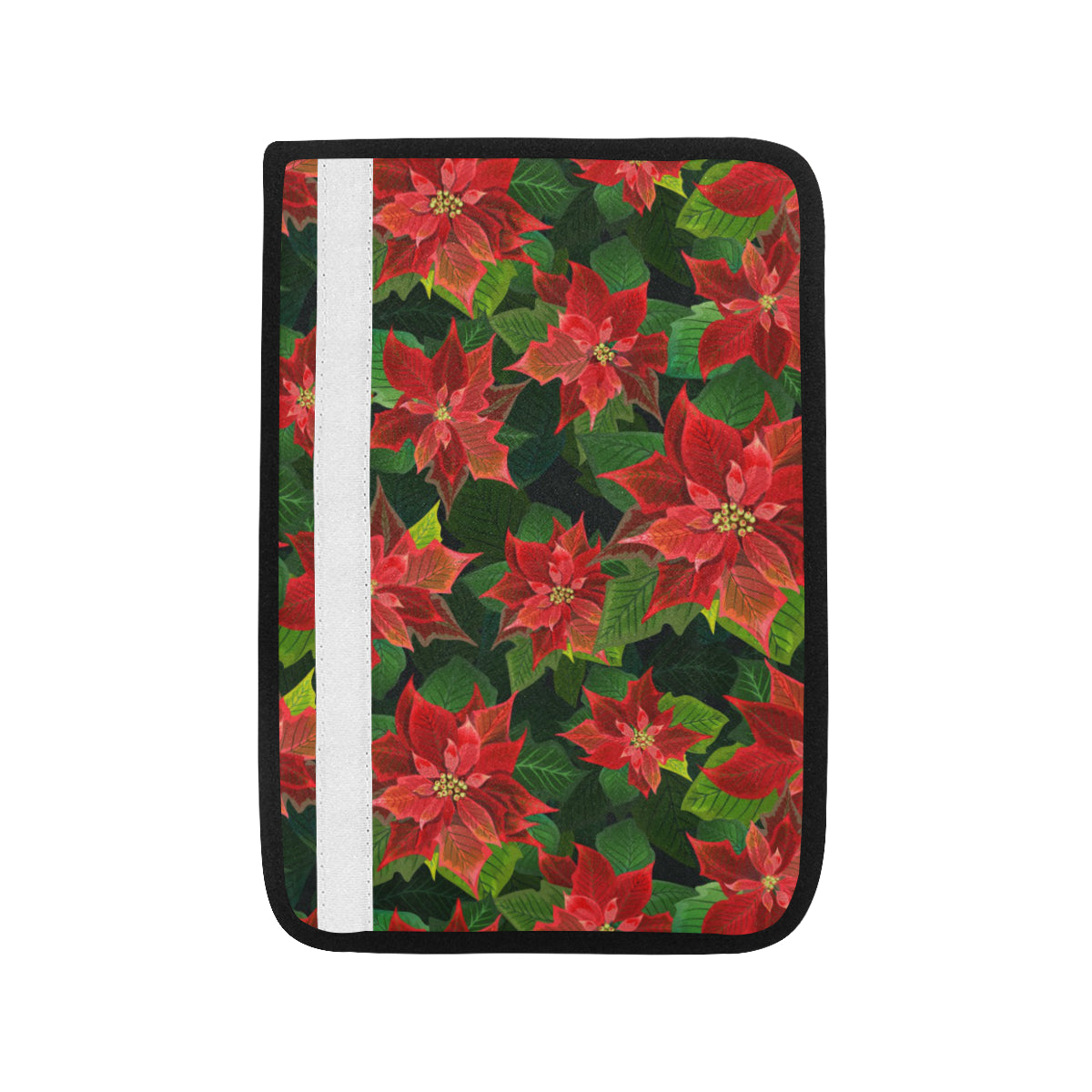 Poinsettia Pattern Print Design POT04 Car Seat Belt Cover