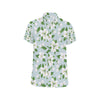 Apple blossom Pattern Print Design AB04 Men's Short Sleeve Button Up Shirt