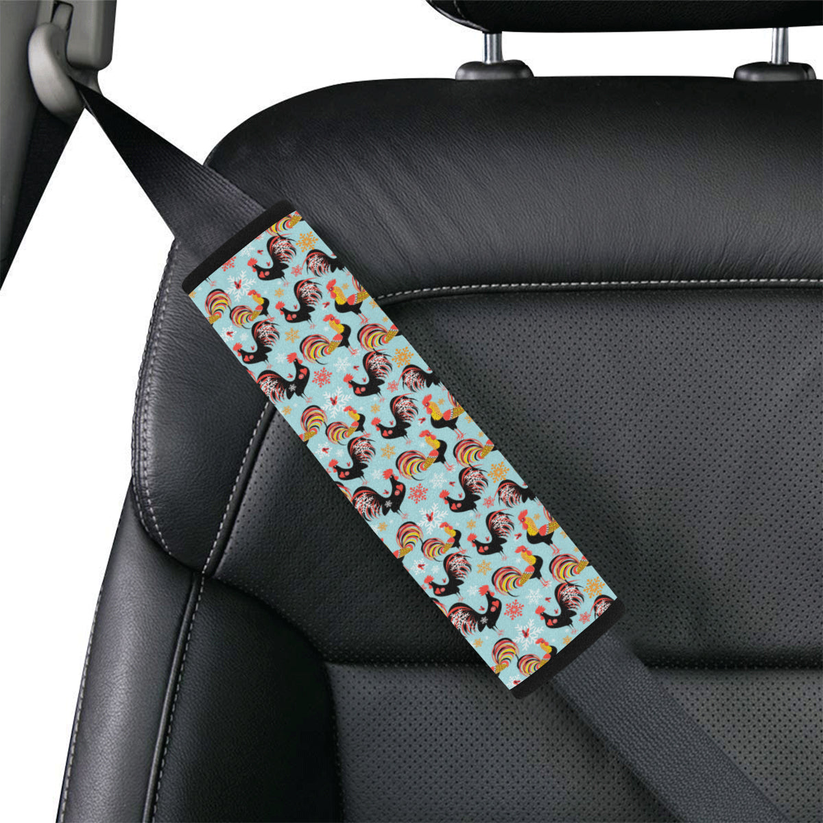 Rooster Themed Design Car Seat Belt Cover
