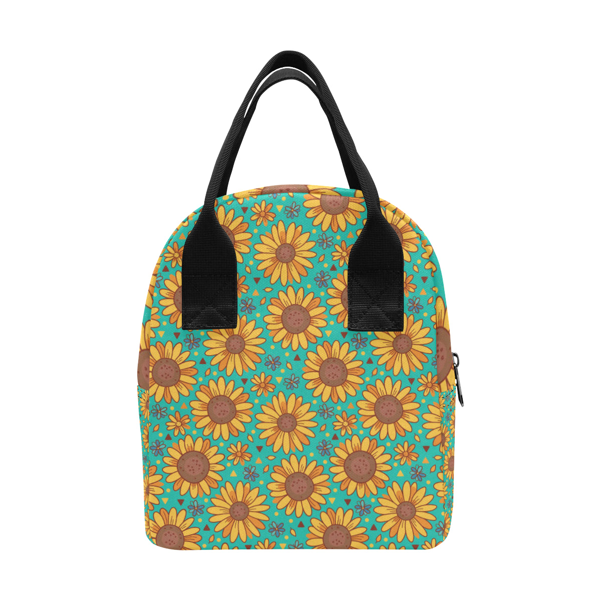 Sunflower Pattern Print Design SF013 Insulated Lunch Bag