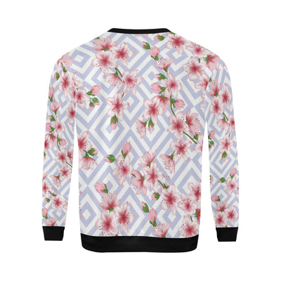 Cherry Blossom Pattern Print Design CB07 Men Long Sleeve Sweatshirt