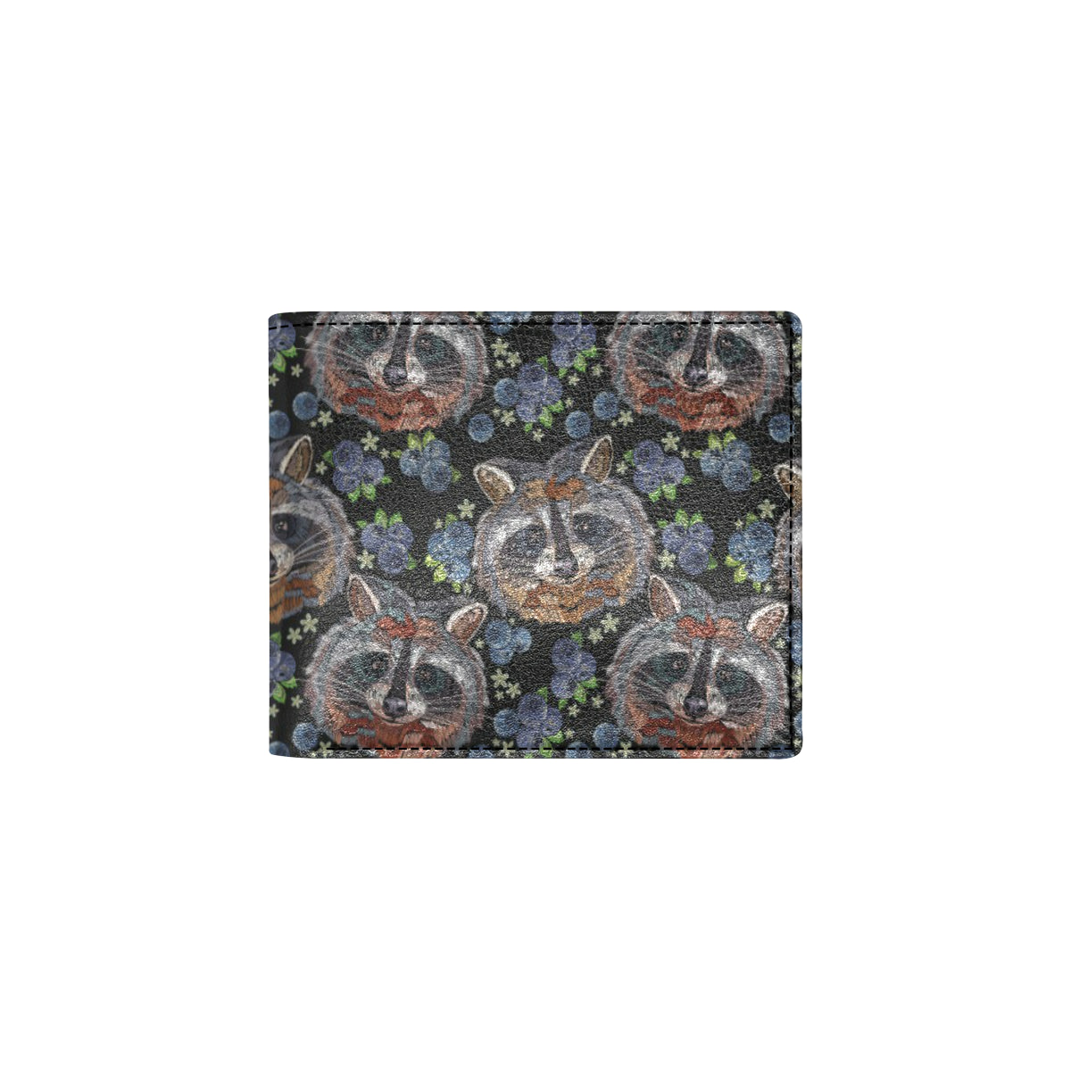 Raccoon Pattern Print Design A03 Men's ID Card Wallet