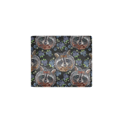 Raccoon Pattern Print Design A03 Men's ID Card Wallet