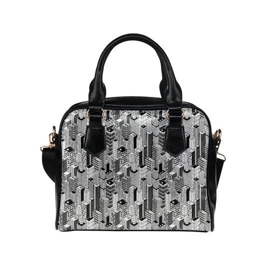 City  Pattern Print Design 02 Shoulder Handbag