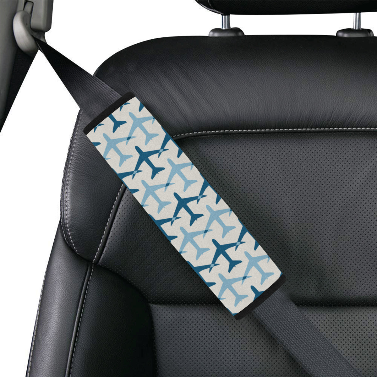 Airplane Pattern Print Design 04 Car Seat Belt Cover