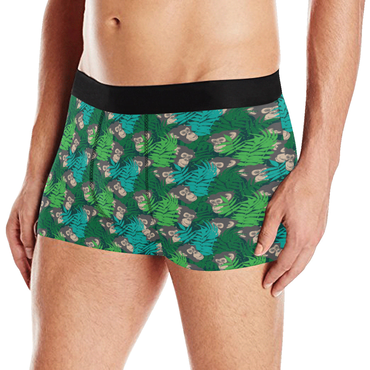 Chimpanzee Pattern Print Design 01 Men's Boxer Briefs