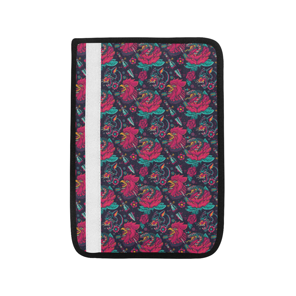 Old School Tattoo Print Car Seat Belt Cover