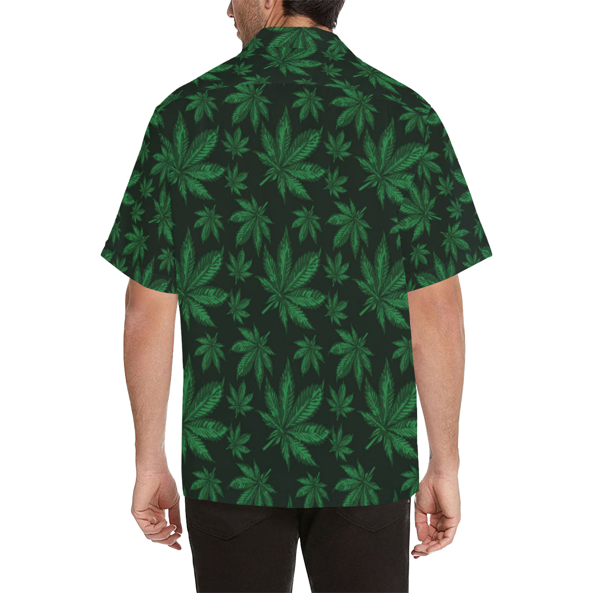 Pot Leaf Pattern Print Design A04 Men's Hawaiian Shirt