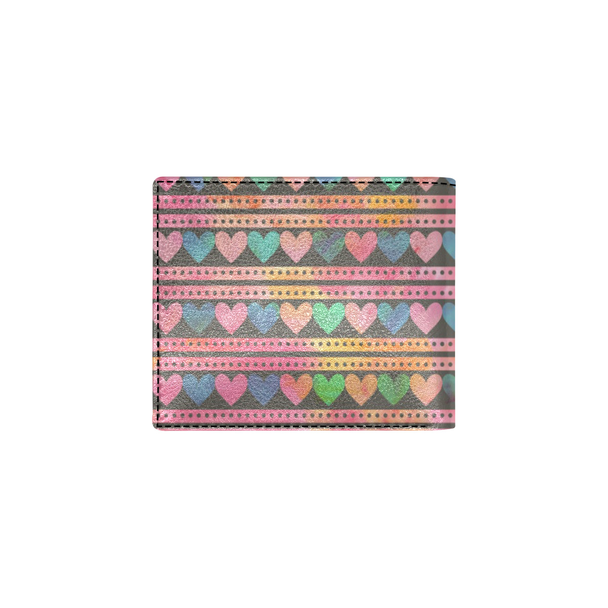 Heart Pattern Print Design HE010 Men's ID Card Wallet