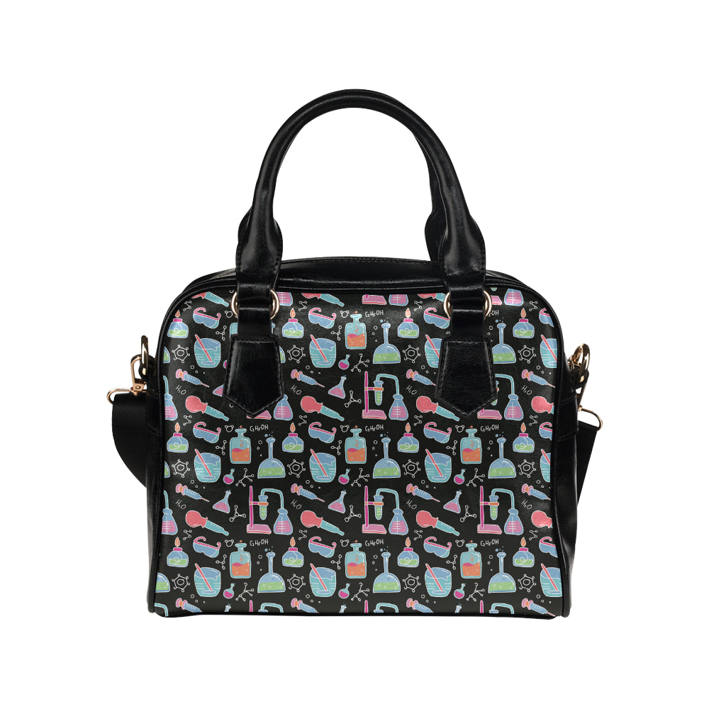 Chemical Pattern Print Design 06 Shoulder Handbag