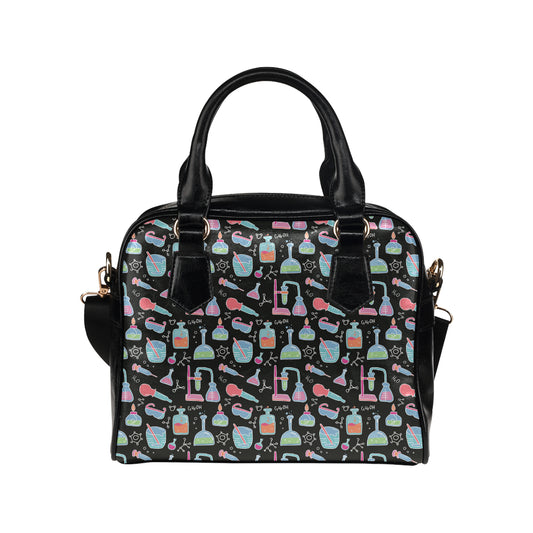 Chemical Pattern Print Design 06 Shoulder Handbag
