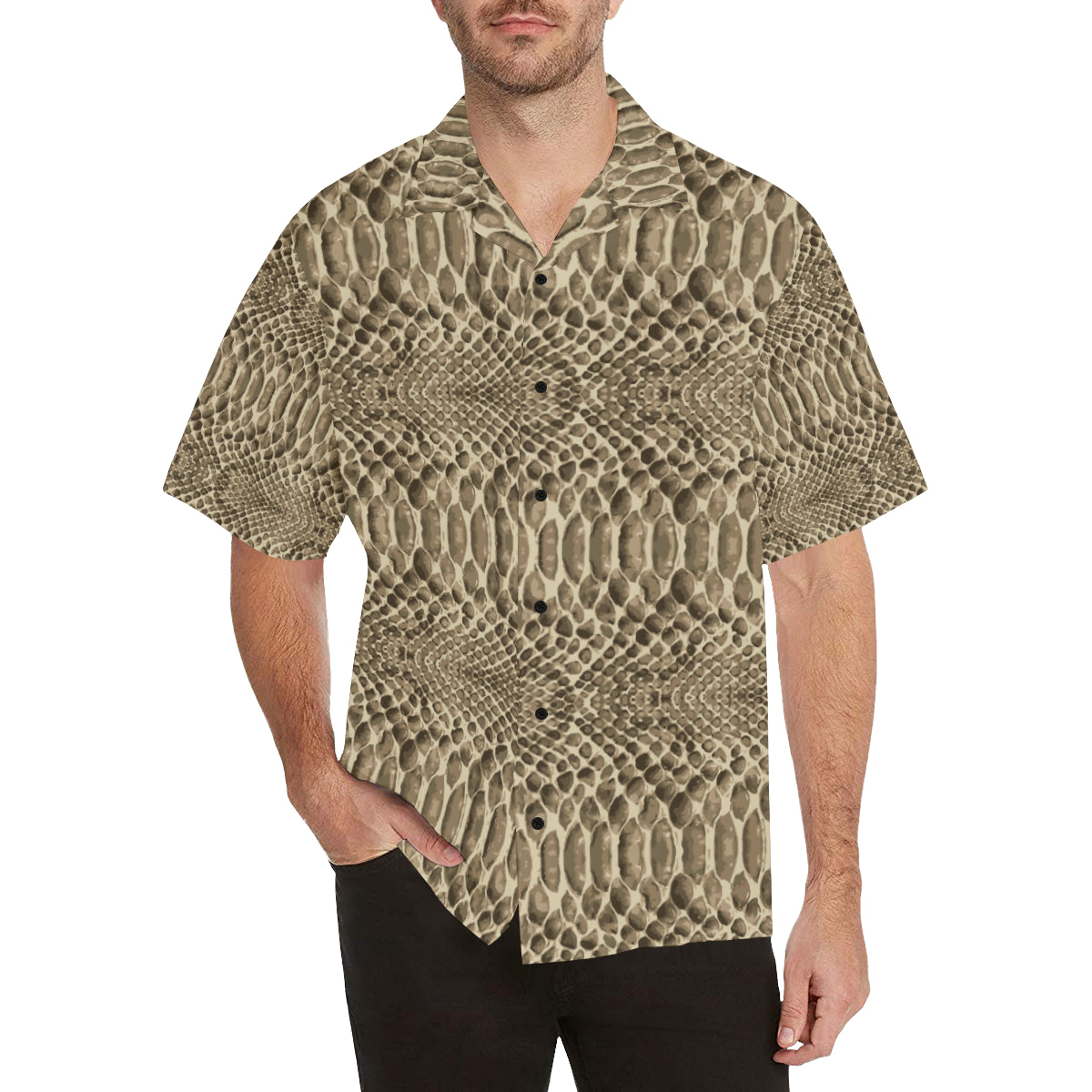 Python Pattern Print Design A02 Men's Hawaiian Shirt