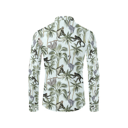 Rainforest Pattern Print Design RF04 Men's Long Sleeve Shirt
