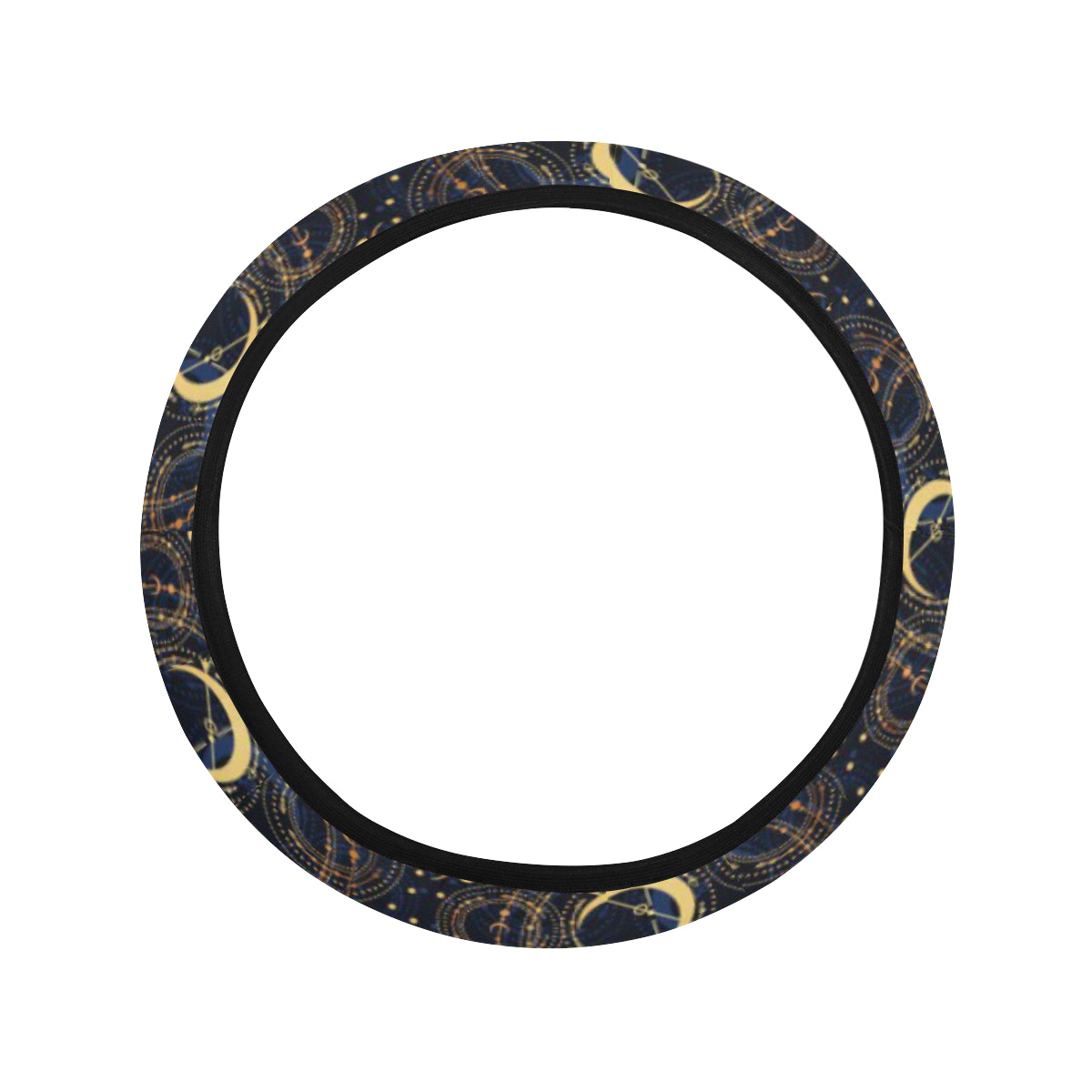 Celestial Pattern Print Design 04 Steering Wheel Cover with Elastic Edge