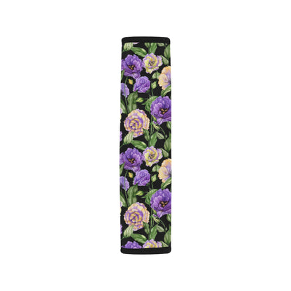 Lisianthus Pattern Print Design LT02 Car Seat Belt Cover