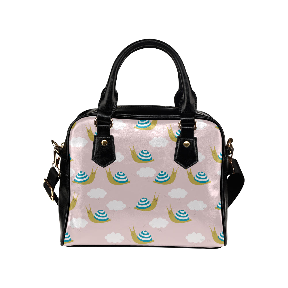 Snail Pattern Print Design 02 Shoulder Handbag