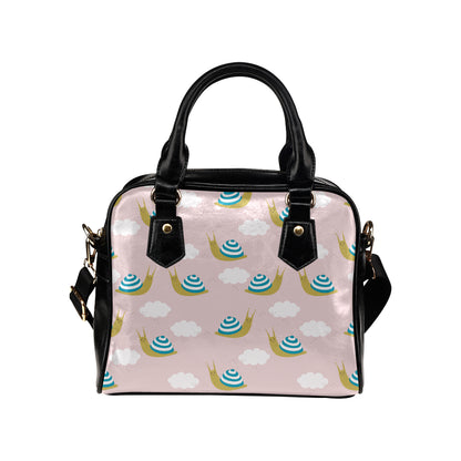 Snail Pattern Print Design 02 Shoulder Handbag