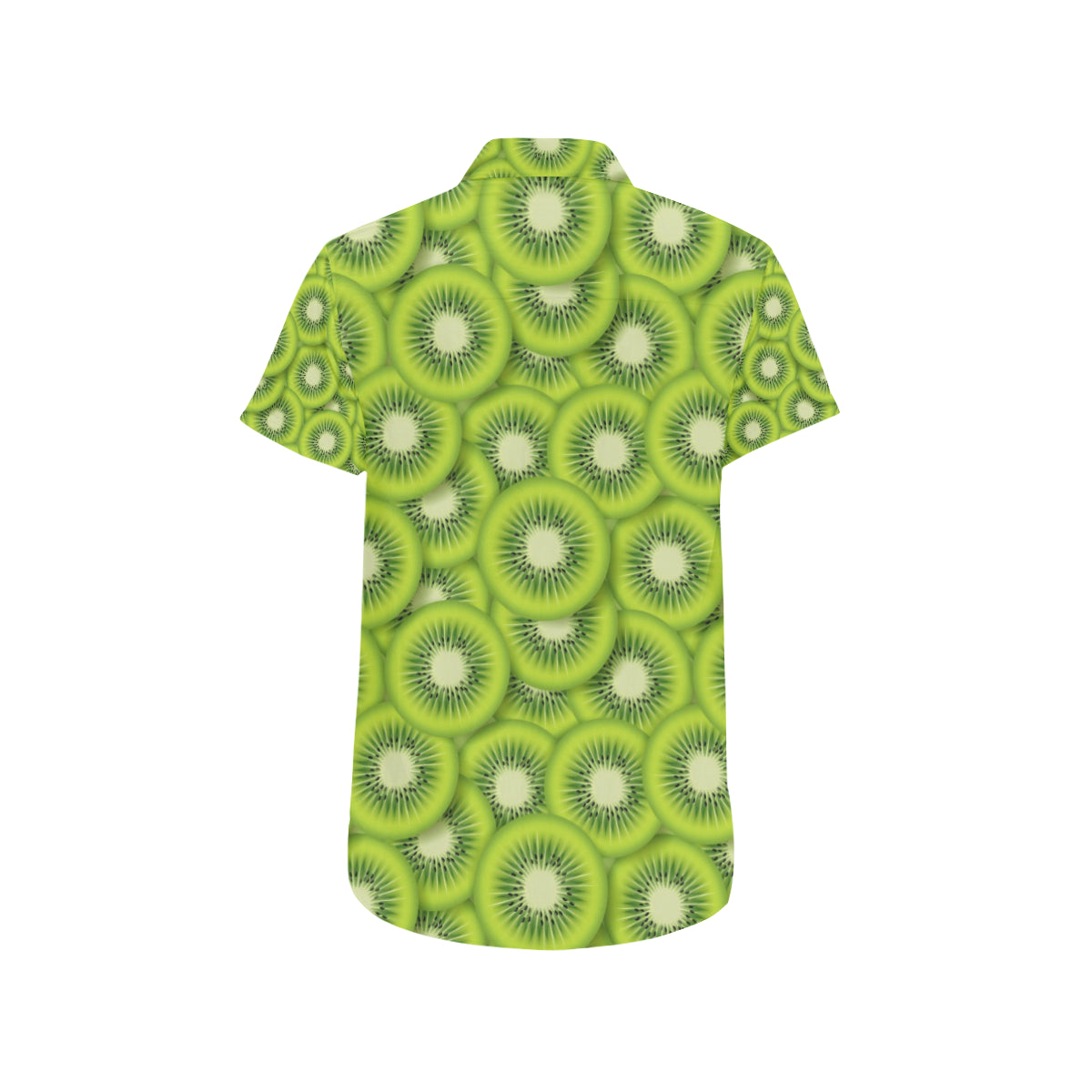 Kiwi Pattern Print Design KW01 Men's Short Sleeve Button Up Shirt