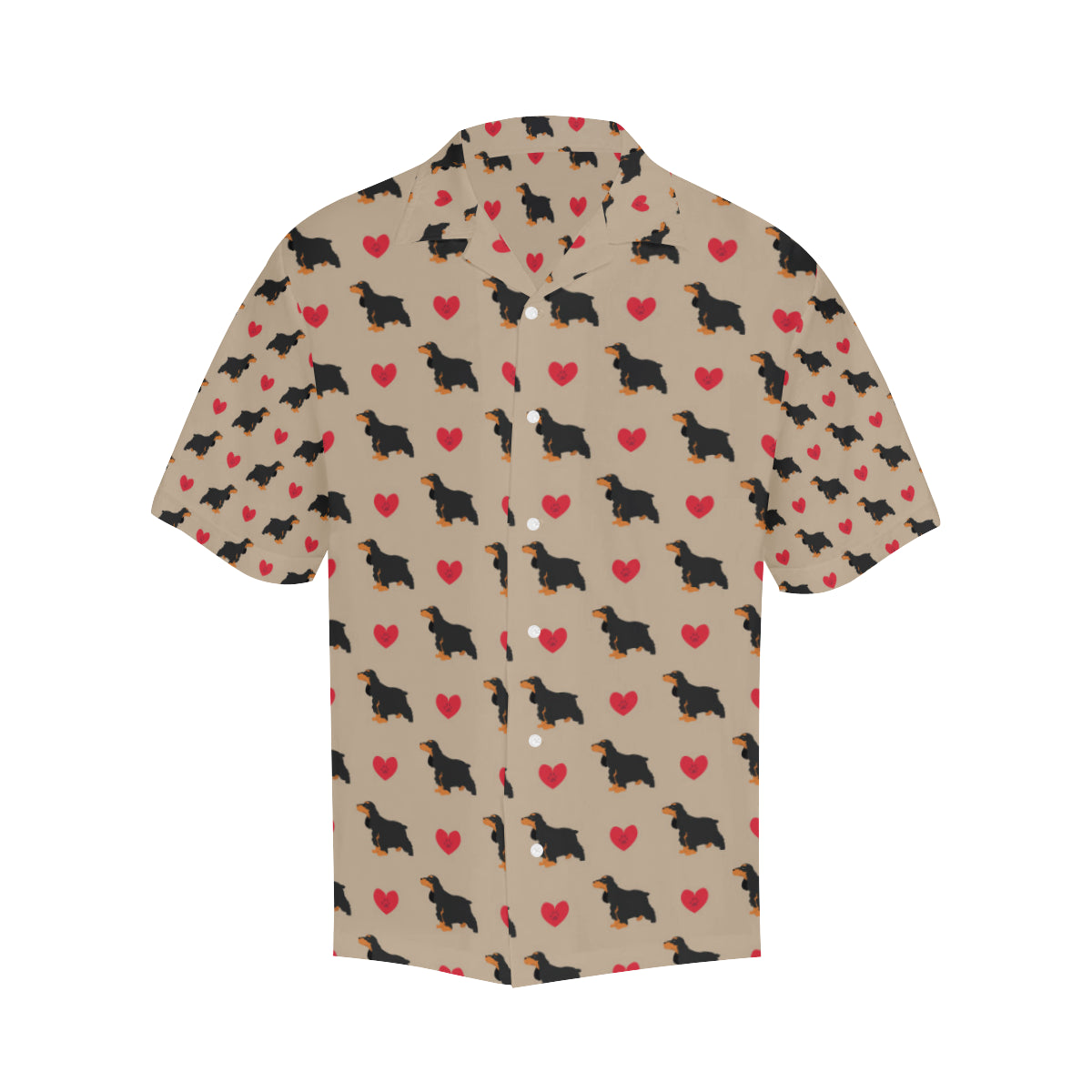 Cocker Pattern Print Design 02 Men's Hawaiian Shirt