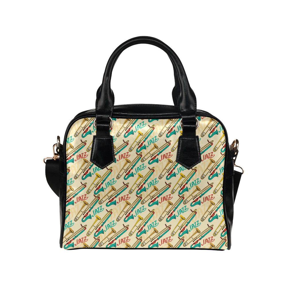Trombone Pattern Print Design 03 Shoulder Handbag