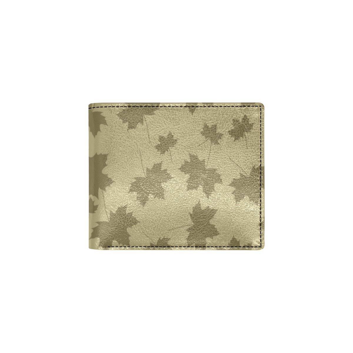 Maple Leaf Pattern Print Design 01 Men's ID Card Wallet