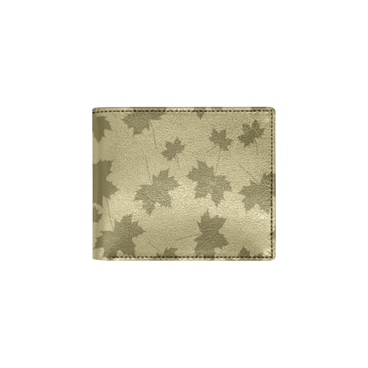 Maple Leaf Pattern Print Design 01 Men's ID Card Wallet