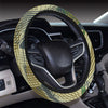 Military Camouflage Pattern Print Design 01 Steering Wheel Cover with Elastic Edge