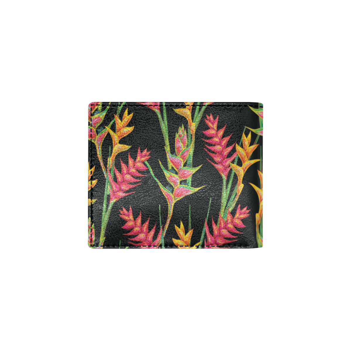 Heliconia Pattern Print Design HL01 Men's ID Card Wallet