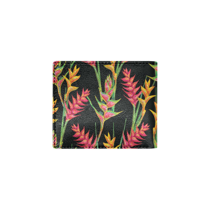 Heliconia Pattern Print Design HL01 Men's ID Card Wallet