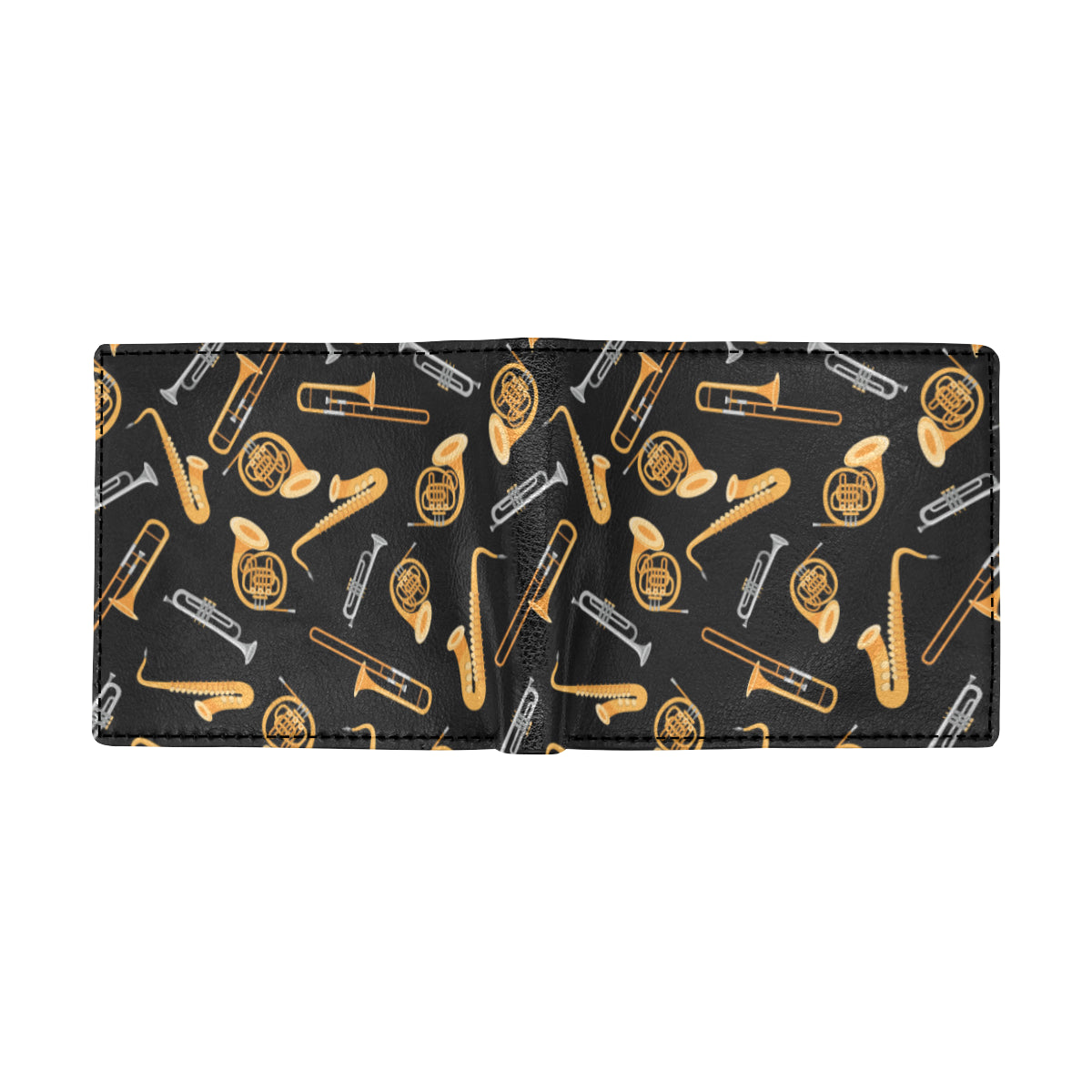 Jazz Pattern Print Design 01 Men's ID Card Wallet