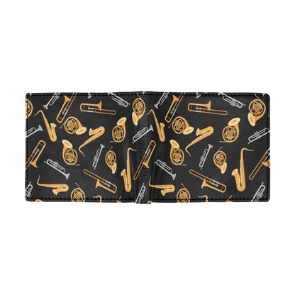 Jazz Pattern Print Design 01 Men's ID Card Wallet