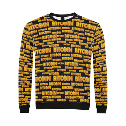 Bitcoin Pattern Print Design DO03 Men Long Sleeve Sweatshirt