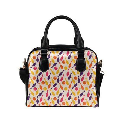 Bowling Pattern Print Design 06 Shoulder Handbag
