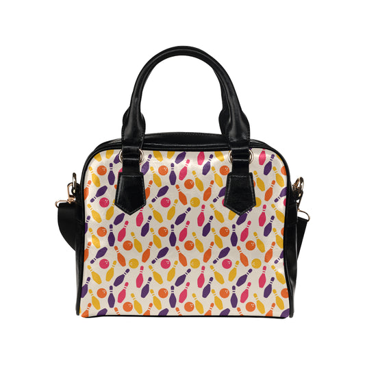 Bowling Pattern Print Design 06 Shoulder Handbag