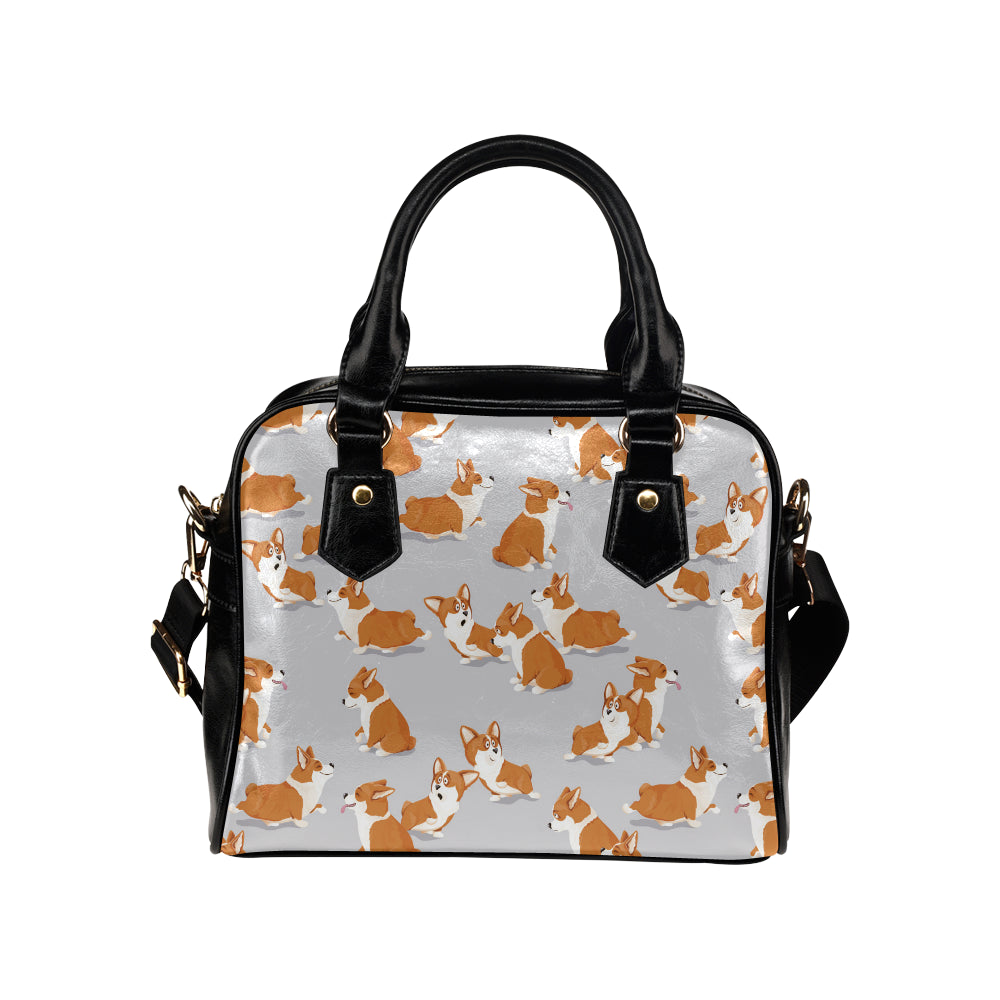 Pembroke Welsh Corgis Pattern Print Design A04 Shoulder Handbag