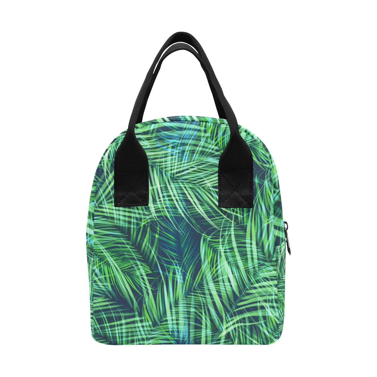 Palm Leaves Pattern Print Design PL02 Insulated Lunch Bag