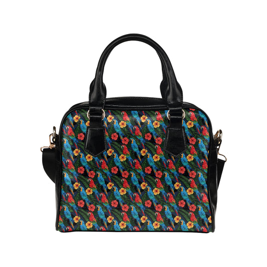 Parrot Pattern Print Design A01 Shoulder Handbag