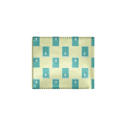 Bible Pattern Print Design 04 Men's ID Card Wallet
