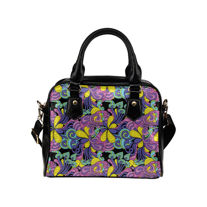 Psychedelic Pattern Print Design A04 Shoulder Handbag