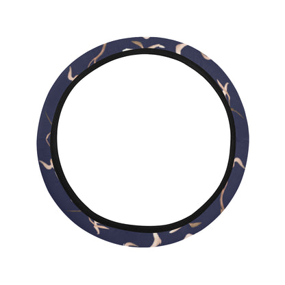 Beautiful Floral Pattern Steering Wheel Cover with Elastic Edge