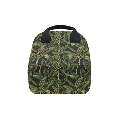 Banana Leaf Pattern Print Design BL04 Insulated Lunch Bag