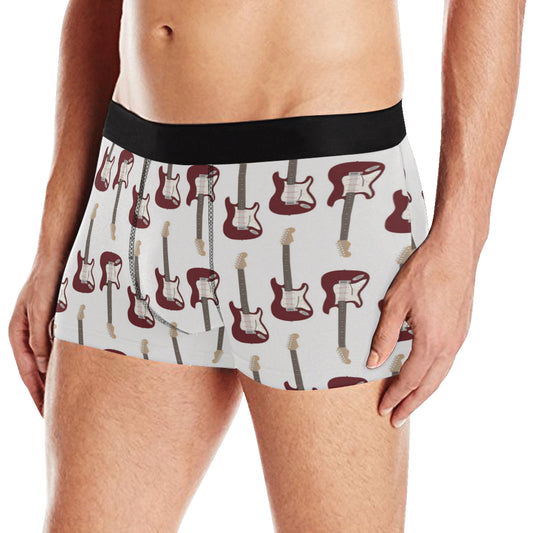 Bass Guitar Pattern Print Design 03 Men's Boxer Briefs