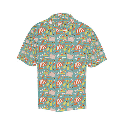 Beach Scene Pattern Print Design 02 Men's Hawaiian Shirt