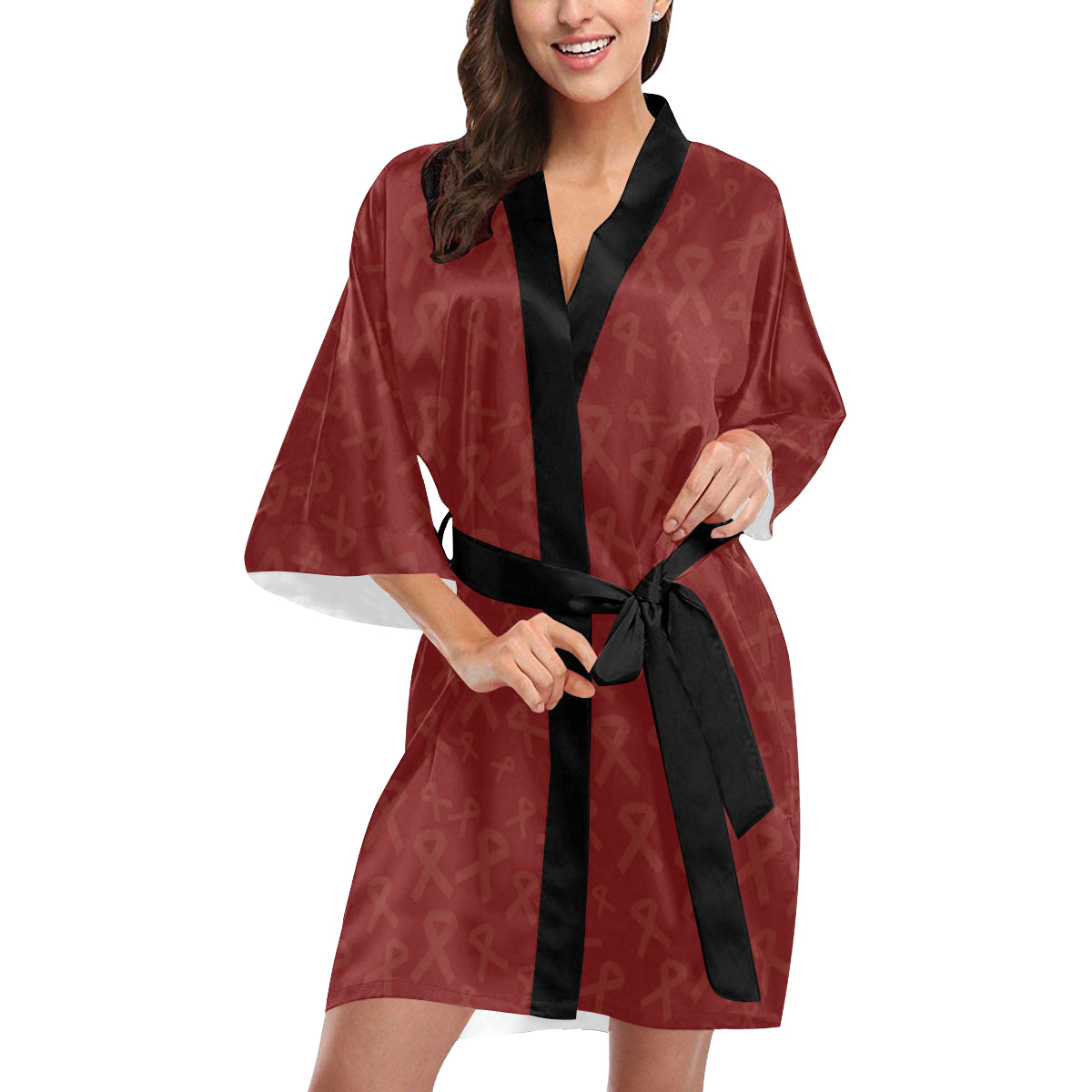 Multiple myeloma Pattern Print Design A02 Women's Short Kimono