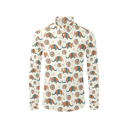 Armadillo Pattern Print Design 02 Men's Long Sleeve Shirt