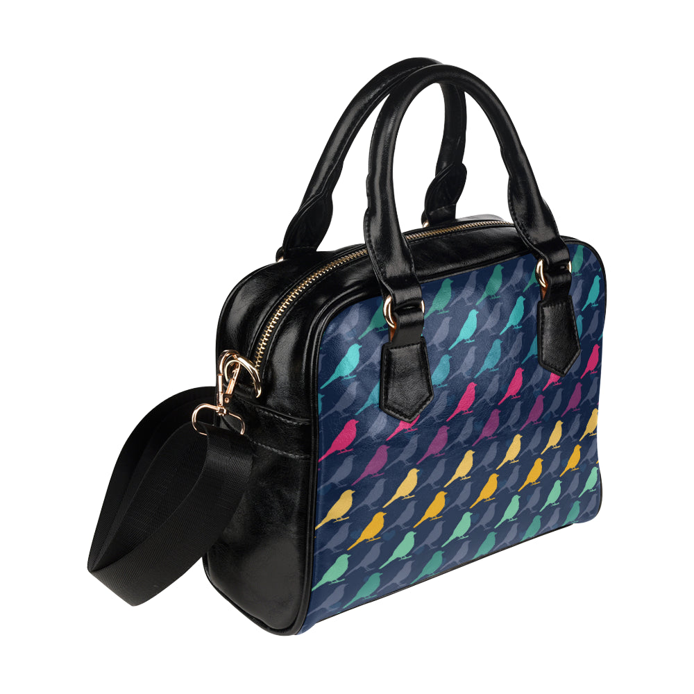 Birds Pattern Print Design 01 Shoulder Handbag