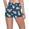 Polar Bear Pattern Print Design PB05 Yoga Shorts