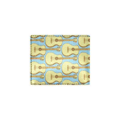 Acoustic Guitar Pattern Print Design 03 Men's ID Card Wallet