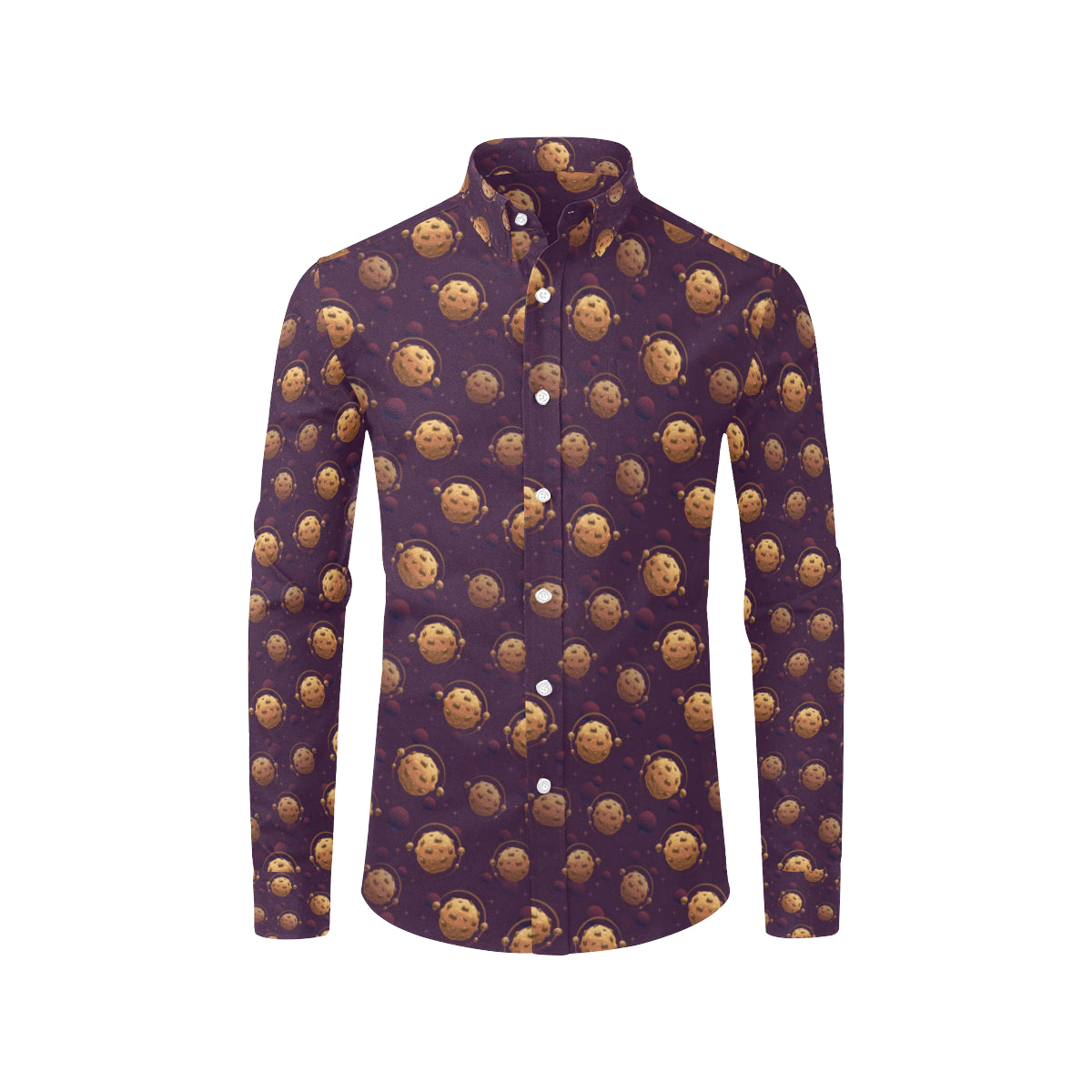 Cookie Pattern Print Design 03 Men's Long Sleeve Shirt