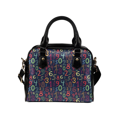 Number Pattern Print Design A01 Shoulder Handbag